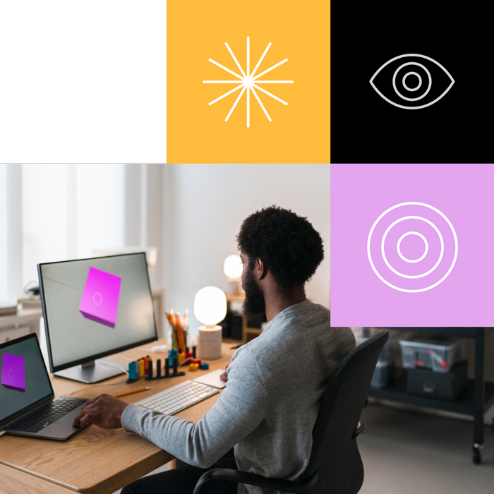 Man reasearching cyber insurance